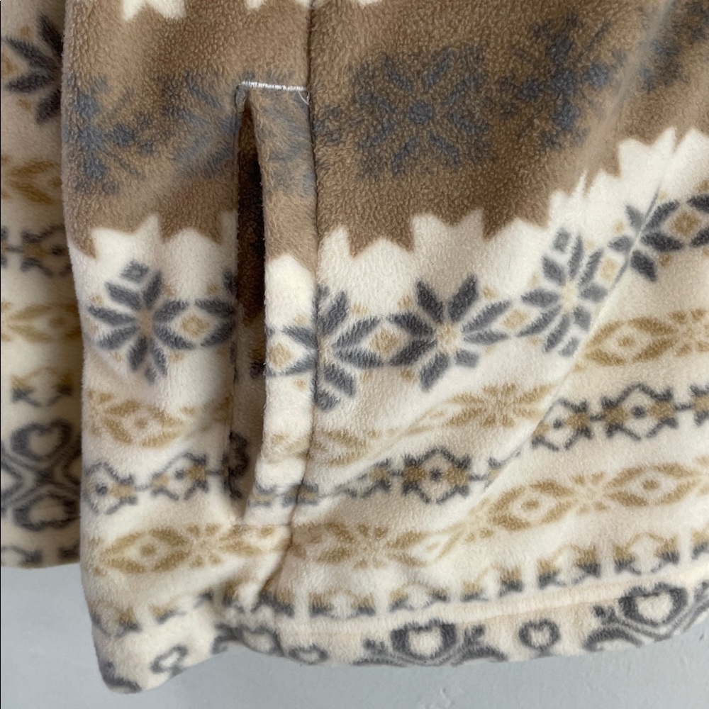 Basic Editions Fair-isle Patterned Fleece Shirt J… - image 5